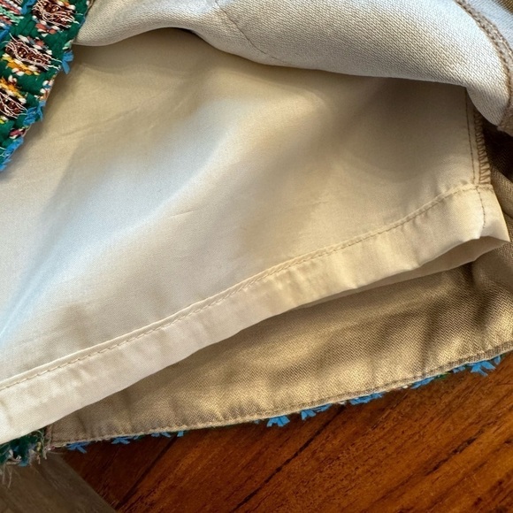 Vilagallo Gold Sheen Acetate Lined Embroidered Hem Dress / EUR 42 / large - Picture 10 of 12